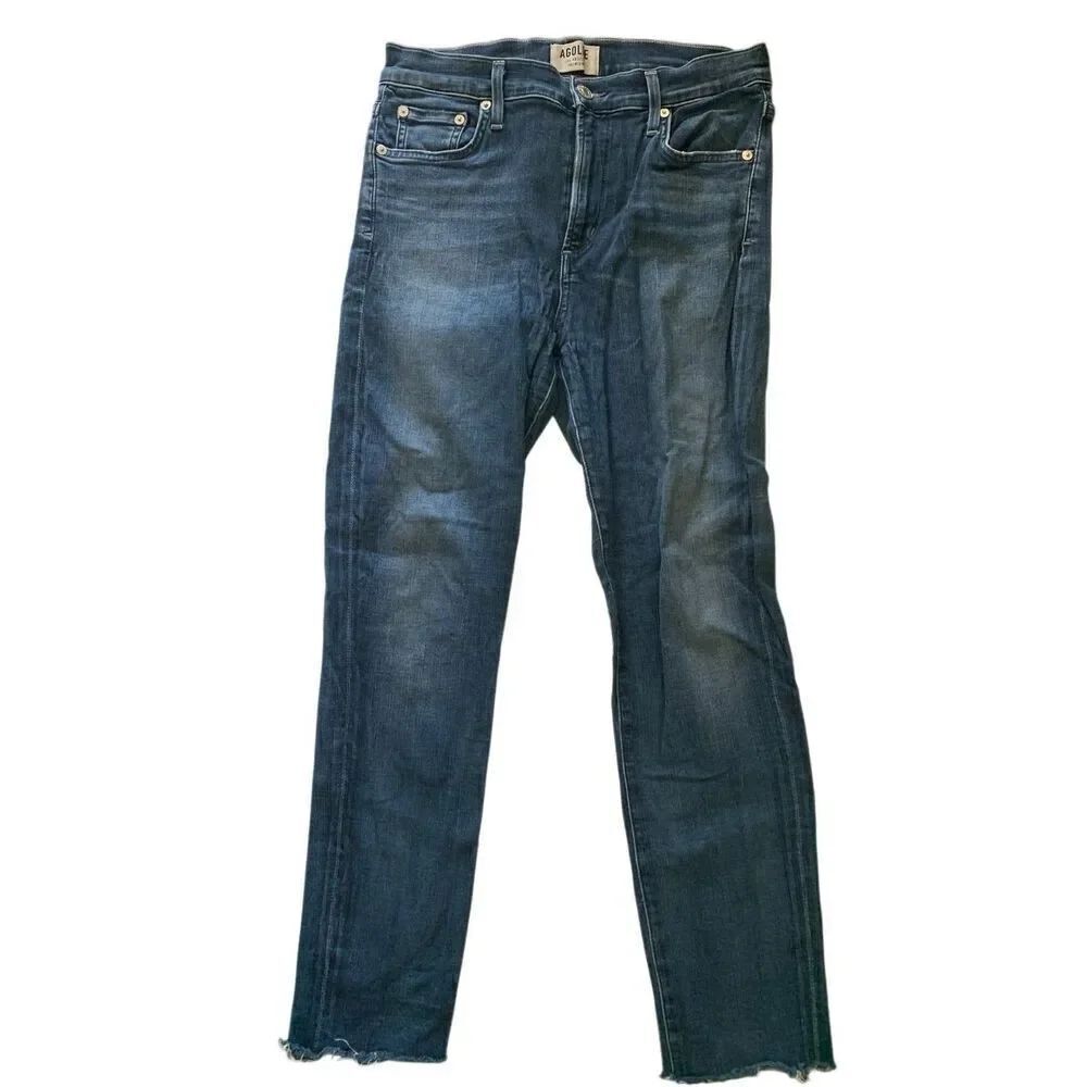 AGOLDE mid rise raw hem sophie crop women's size 29 A018-2022